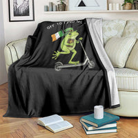 Funny Frog Christian St Patricks Day Throw Blanket Off To Find Me Lucky