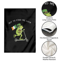 Funny Frog Christian St Patricks Day Garden Flag Off To Find Me Lucky