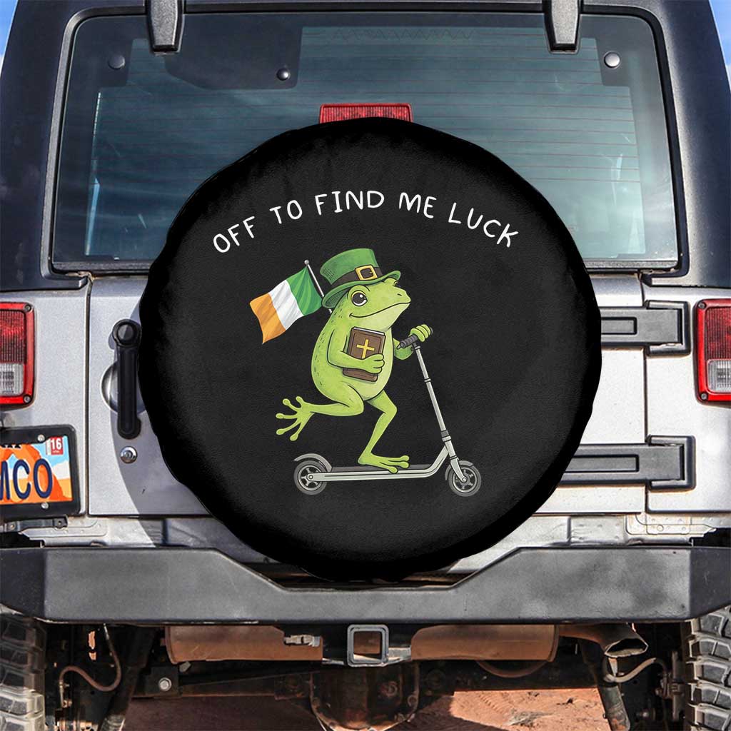 Funny Frog Christian St Patricks Day Spare Tire Cover Off To Find Me Lucky