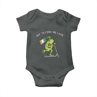 Funny Frog Christian St Patricks Day Baby Onesie Off To Find Me Lucky