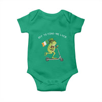 Funny Frog Christian St Patricks Day Baby Onesie Off To Find Me Lucky