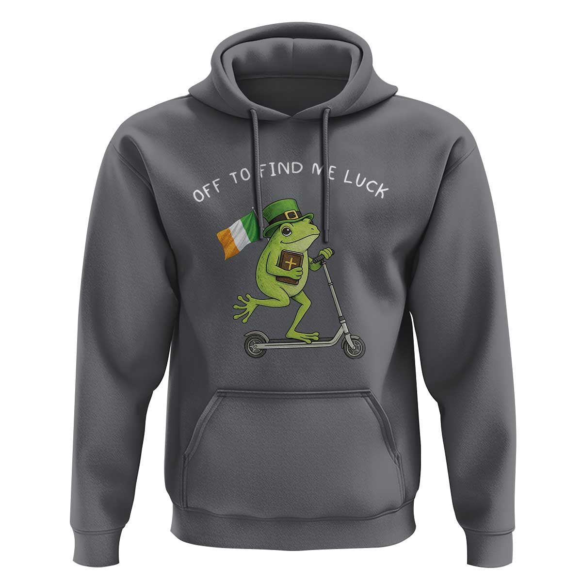 Funny Frog Christian St Patricks Day Hoodie Off To Find Me Lucky