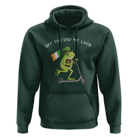 Funny Frog Christian St Patricks Day Hoodie Off To Find Me Lucky