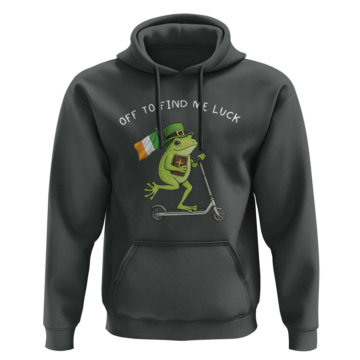 Funny Frog Christian St Patricks Day Hoodie Off To Find Me Lucky