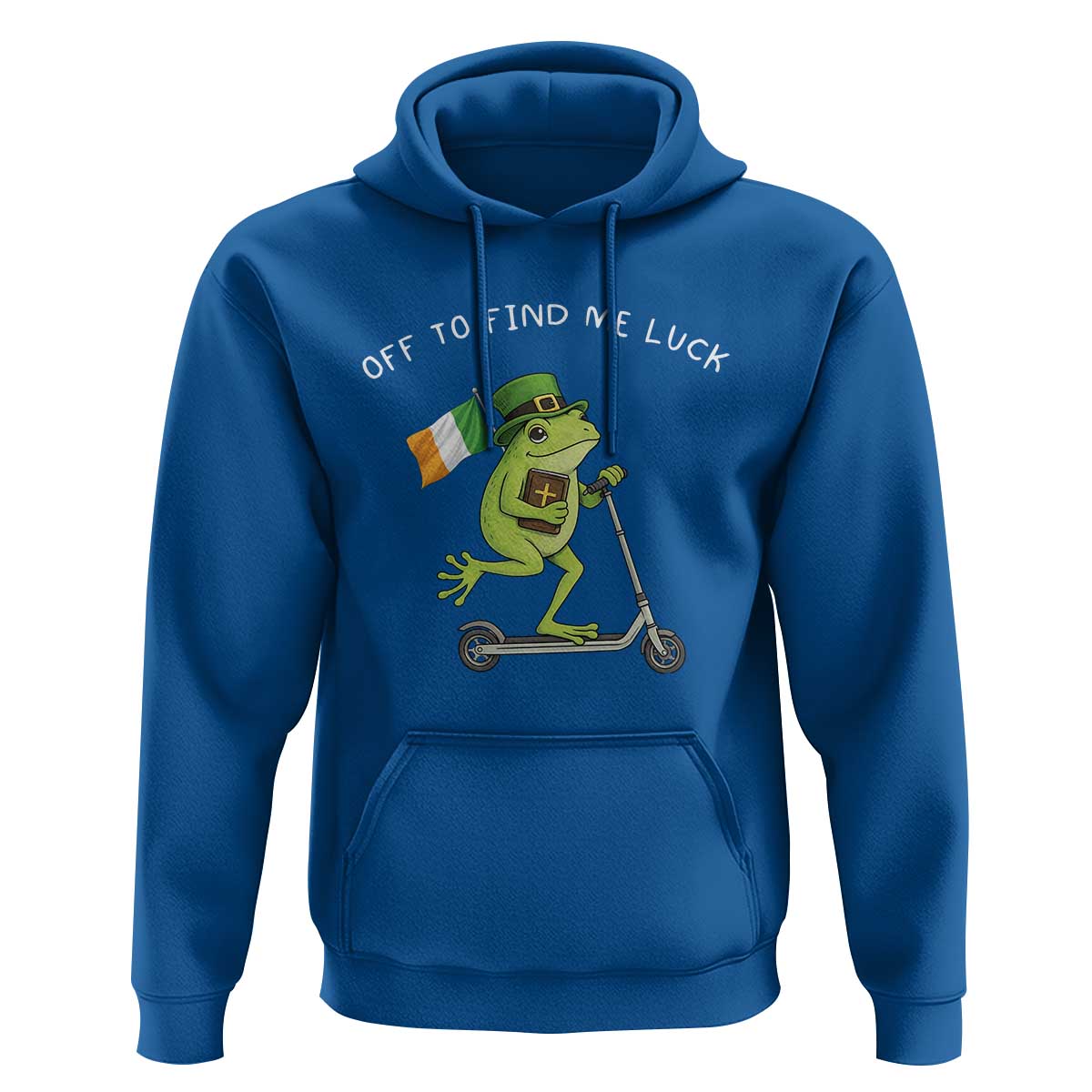 Funny Frog Christian St Patricks Day Hoodie Off To Find Me Lucky