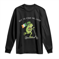 Funny Frog Christian St Patricks Day Long Sleeve Shirt Off To Find Me Lucky