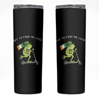 Funny Frog Christian St Patricks Day Skinny Tumbler Off To Find Me Lucky