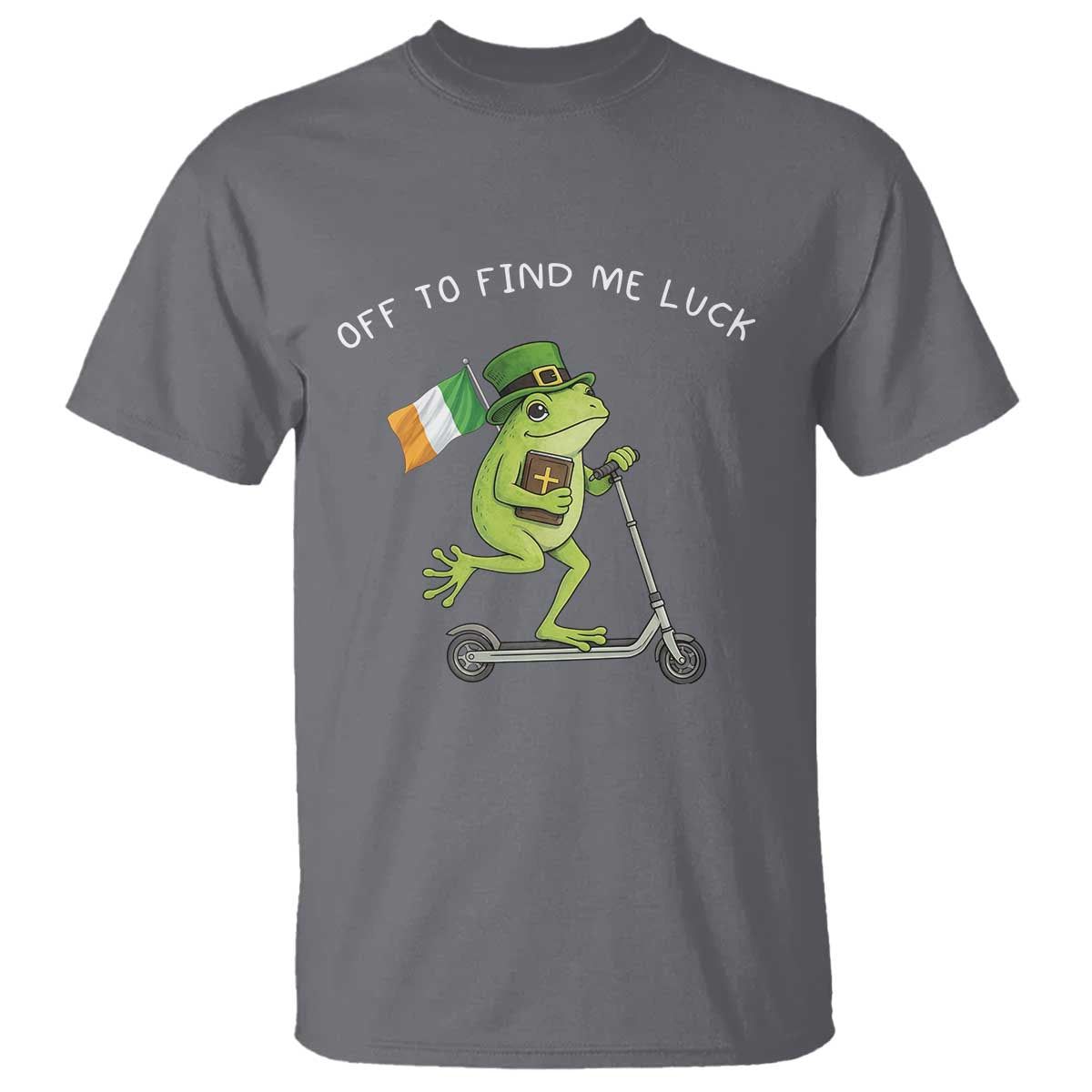Funny Frog Christian St Patricks Day T Shirt Off To Find Me Lucky