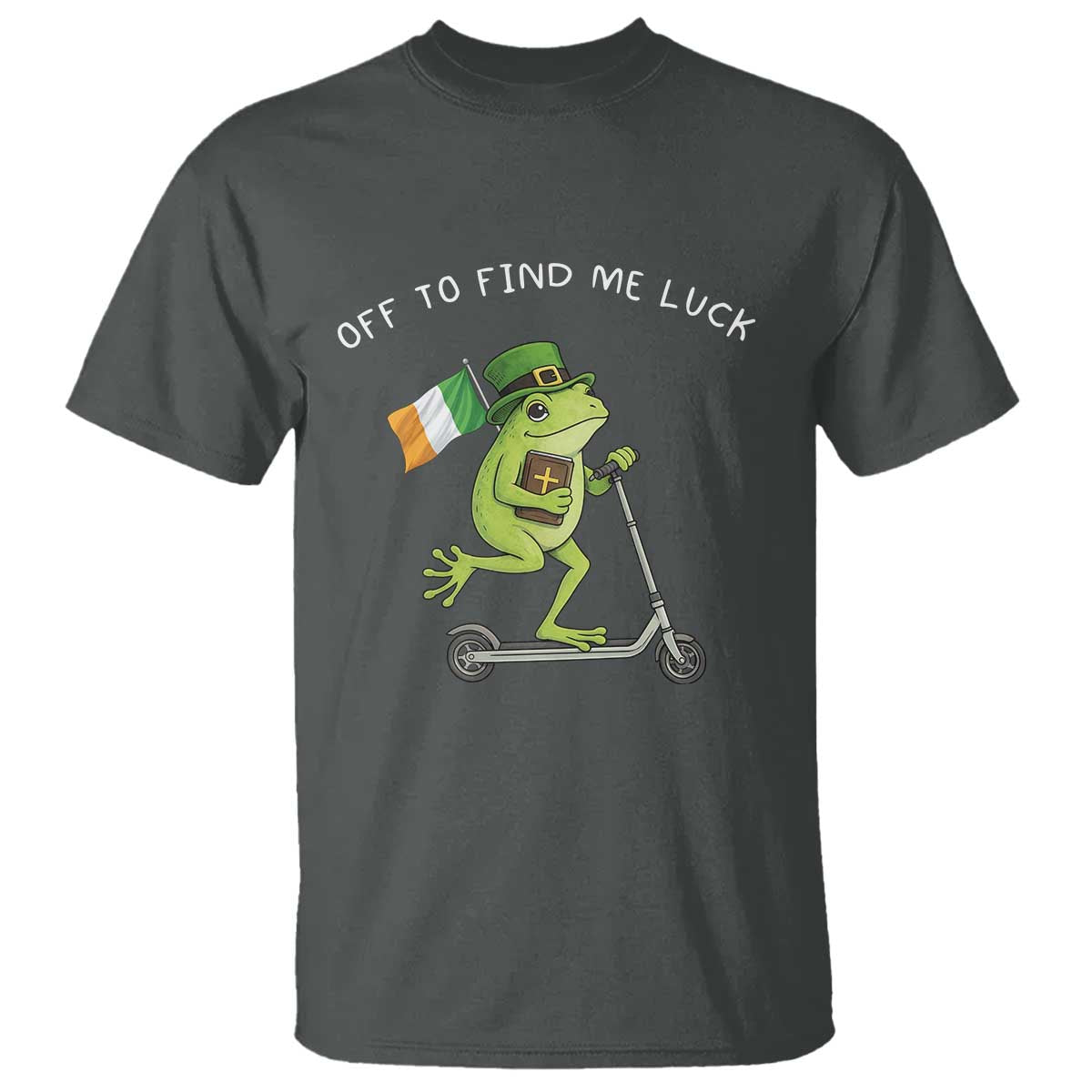 Funny Frog Christian St Patricks Day T Shirt Off To Find Me Lucky