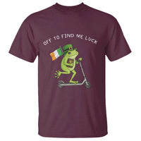 Funny Frog Christian St Patricks Day T Shirt Off To Find Me Lucky