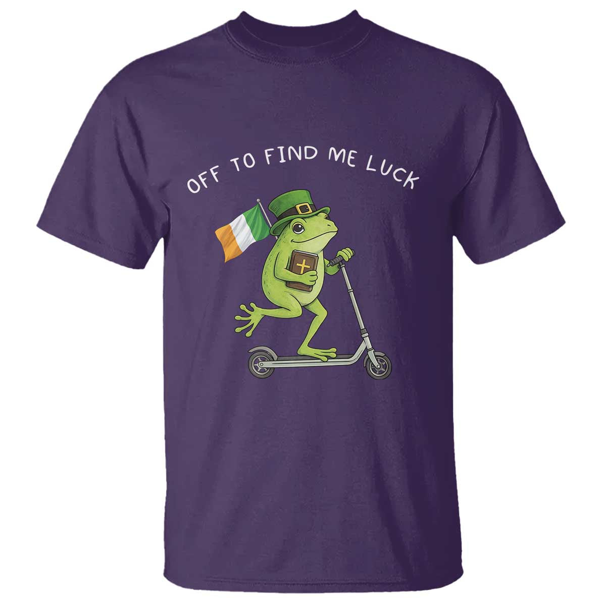 Funny Frog Christian St Patricks Day T Shirt Off To Find Me Lucky