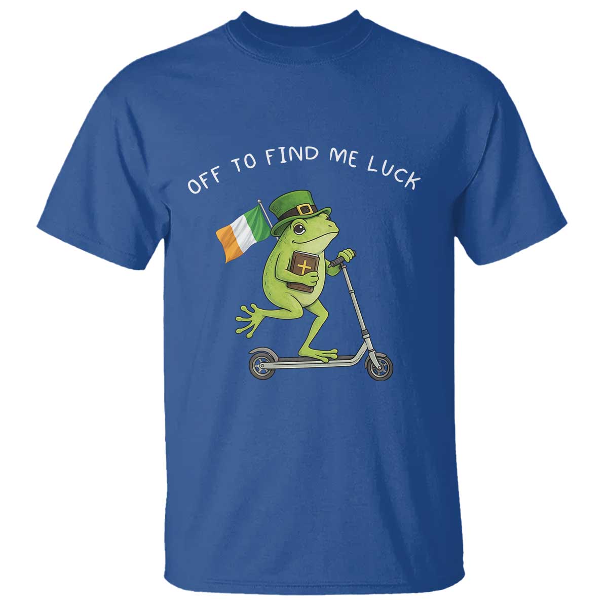 Funny Frog Christian St Patricks Day T Shirt Off To Find Me Lucky