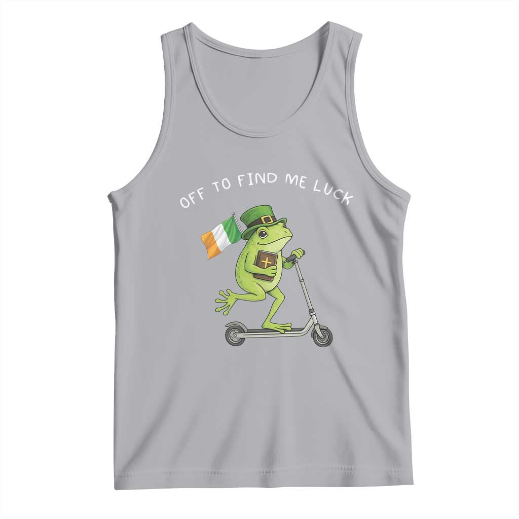 Funny Frog Christian St Patricks Day Tank Top Off To Find Me Lucky