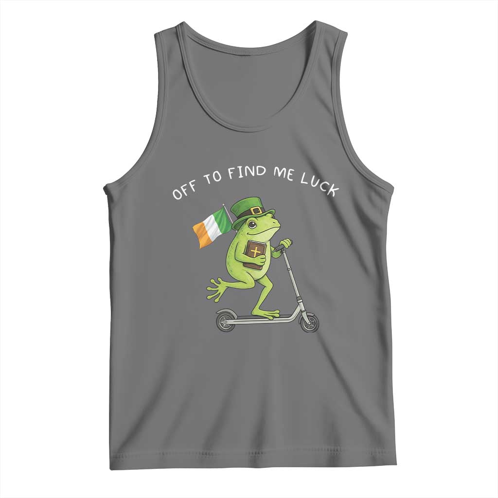 Funny Frog Christian St Patricks Day Tank Top Off To Find Me Lucky