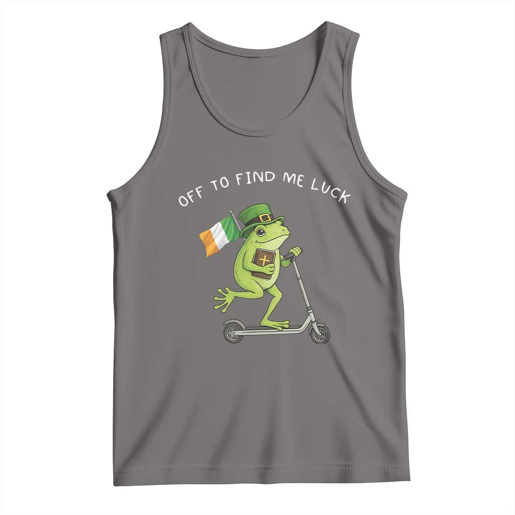 Funny Frog Christian St Patricks Day Tank Top Off To Find Me Lucky