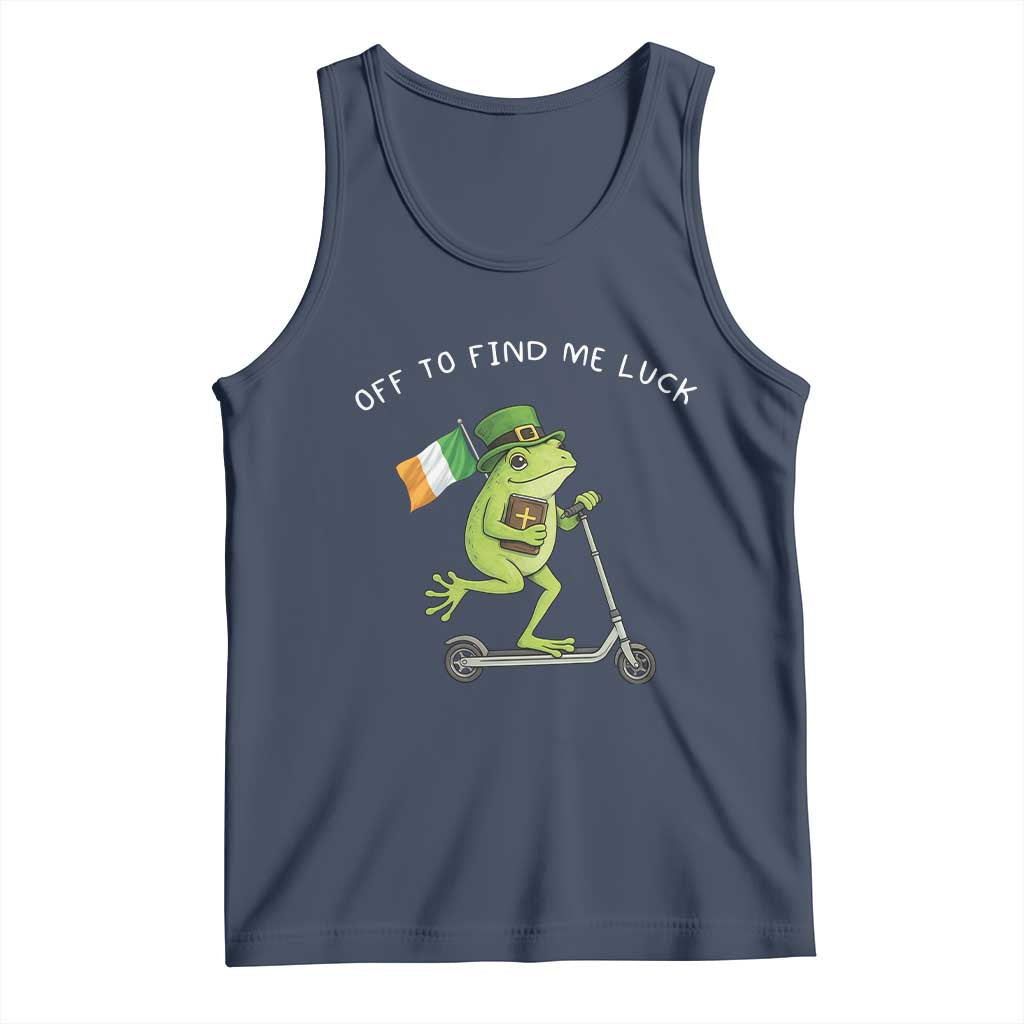 Funny Frog Christian St Patricks Day Tank Top Off To Find Me Lucky