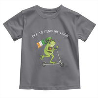 Funny Frog Christian St Patricks Day Toddler T Shirt Off To Find Me Lucky