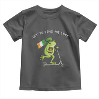 Funny Frog Christian St Patricks Day Toddler T Shirt Off To Find Me Lucky
