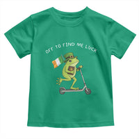 Funny Frog Christian St Patricks Day Toddler T Shirt Off To Find Me Lucky