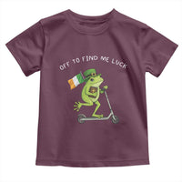 Funny Frog Christian St Patricks Day Toddler T Shirt Off To Find Me Lucky