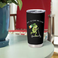 Funny Frog Christian St Patricks Day Tumbler Cup Off To Find Me Lucky