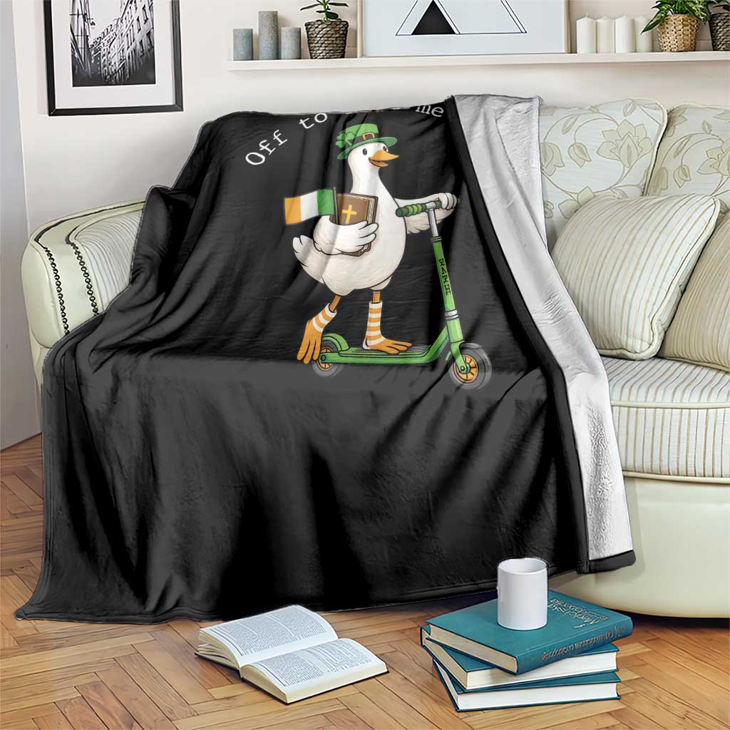 Funny Goose Christian St Patricks Day Throw Blanket Off To Find Me Lucky