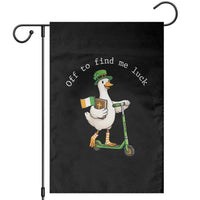 Funny Goose Christian St Patricks Day Garden Flag Off To Find Me Lucky