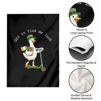 Funny Goose Christian St Patricks Day Garden Flag Off To Find Me Lucky
