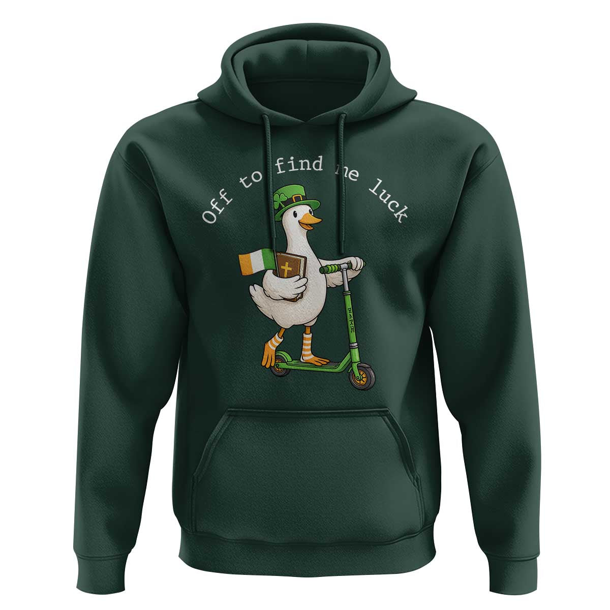 Funny Goose Christian St Patricks Day Hoodie Off To Find Me Lucky