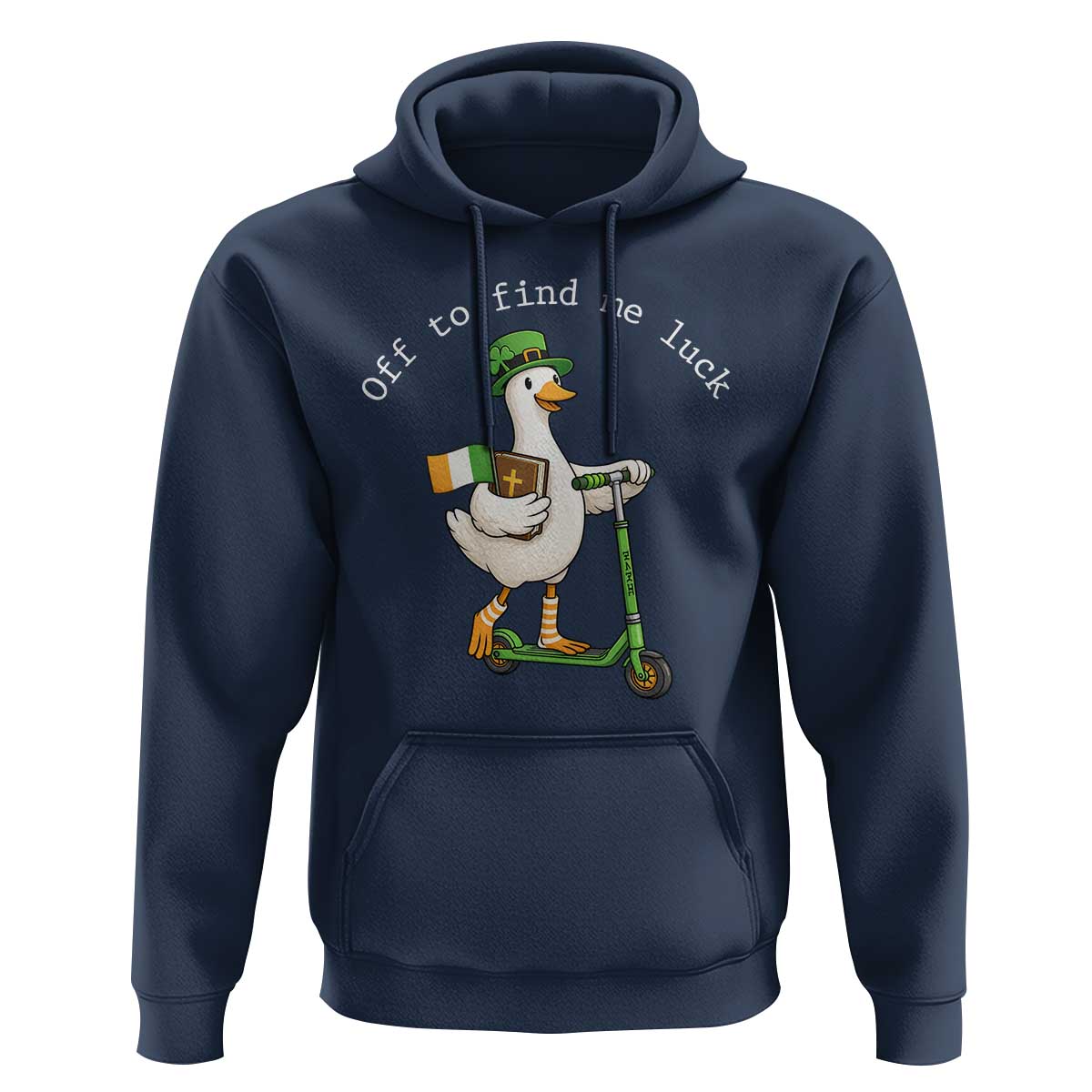 Funny Goose Christian St Patricks Day Hoodie Off To Find Me Lucky
