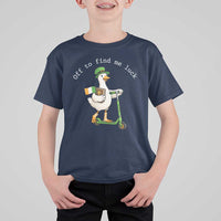 Funny Goose Christian St Patricks Day T Shirt For Kid Off To Find Me Lucky