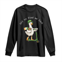Funny Goose Christian St Patricks Day Long Sleeve Shirt Off To Find Me Lucky