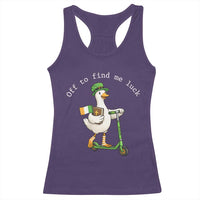 Funny Goose Christian St Patricks Day Racerback Tank Top Off To Find Me Lucky