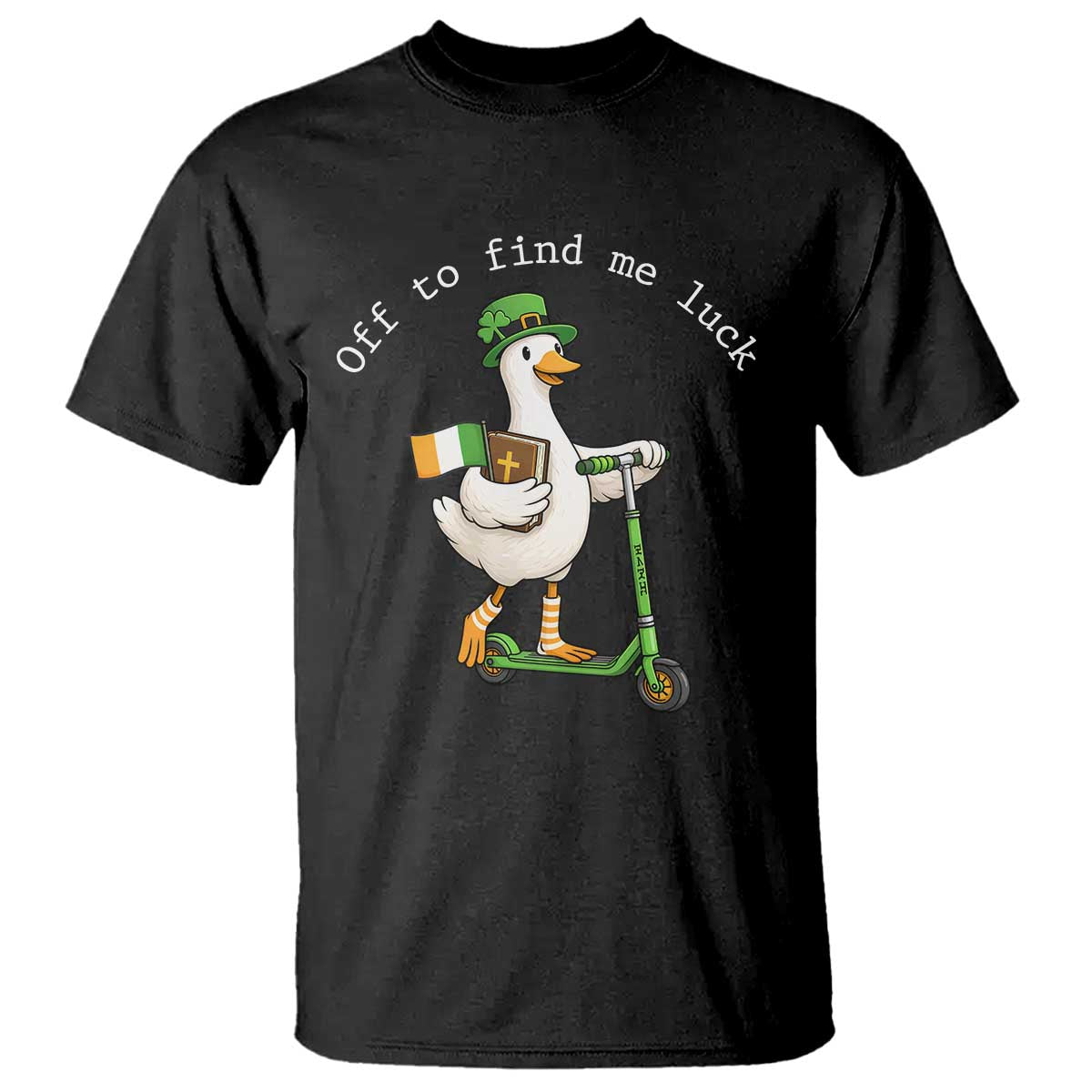 Funny Goose Christian St Patricks Day T Shirt Off To Find Me Lucky