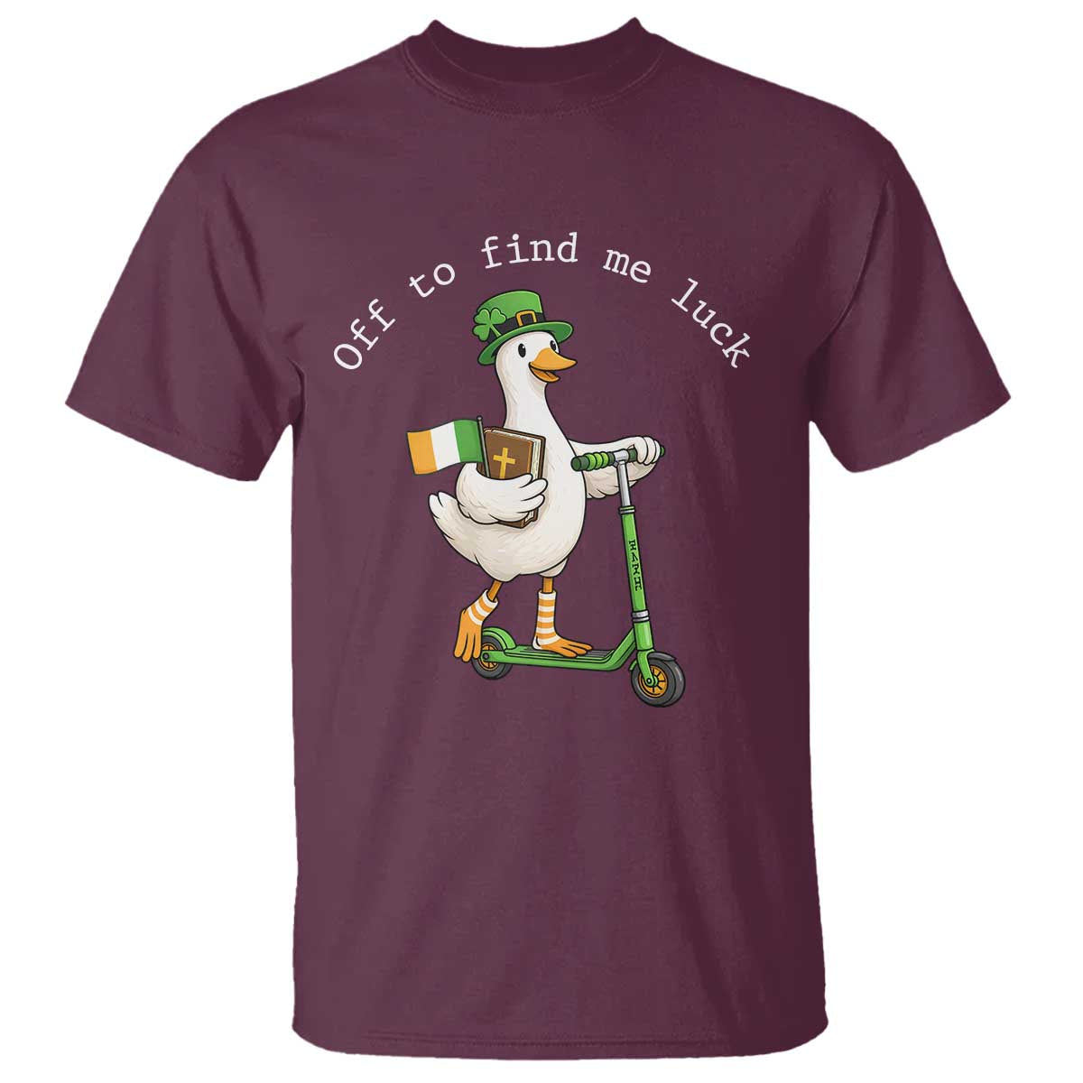 Funny Goose Christian St Patricks Day T Shirt Off To Find Me Lucky