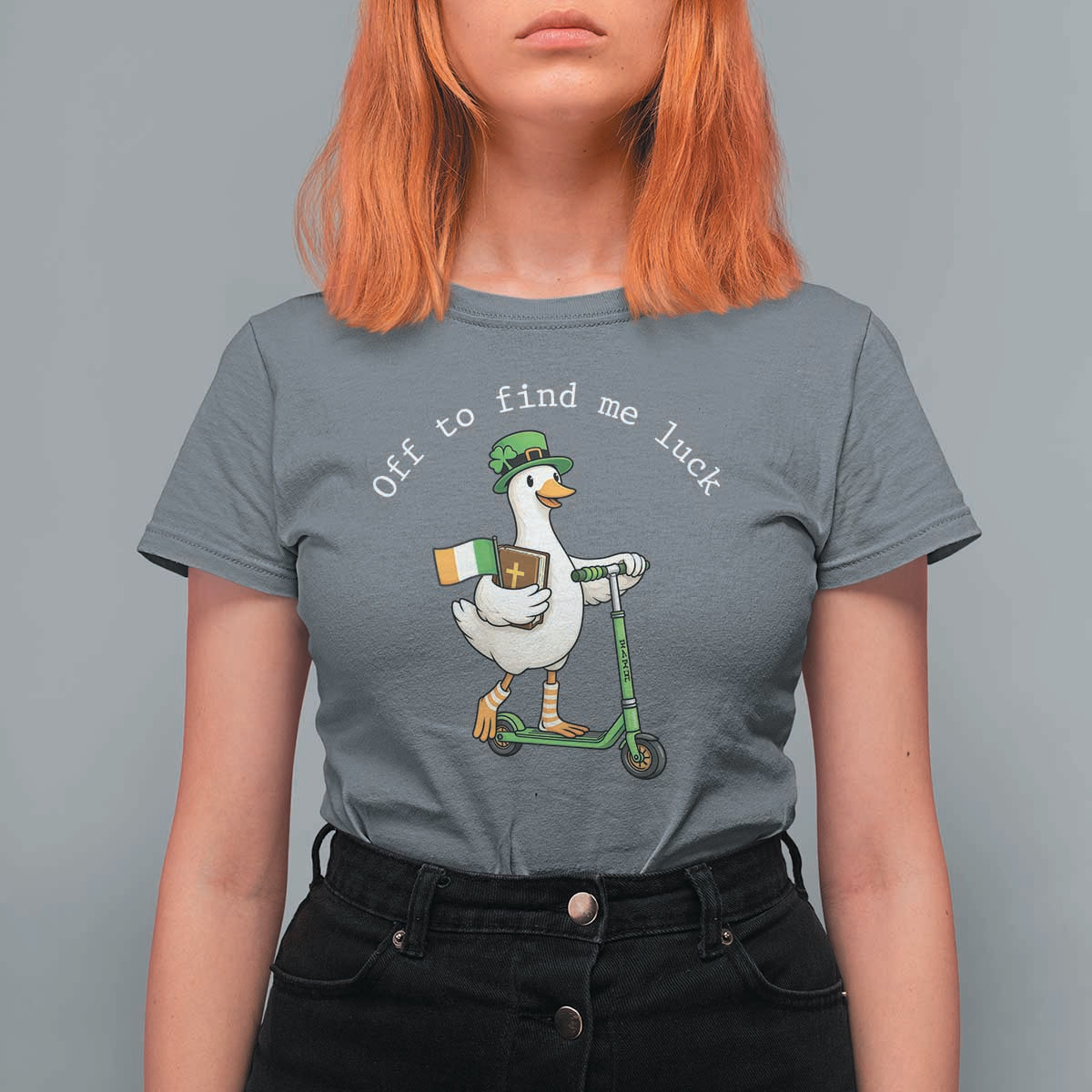 Funny Goose Christian St Patricks Day T Shirt For Women Off To Find Me Lucky