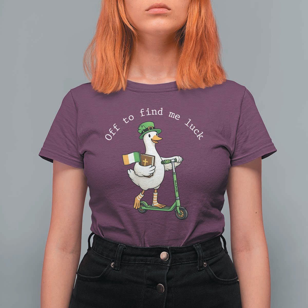 Funny Goose Christian St Patricks Day T Shirt For Women Off To Find Me Lucky