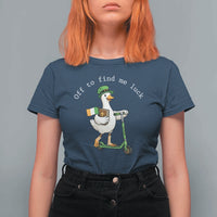 Funny Goose Christian St Patricks Day T Shirt For Women Off To Find Me Lucky