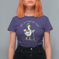 Funny Goose Christian St Patricks Day T Shirt For Women Off To Find Me Lucky