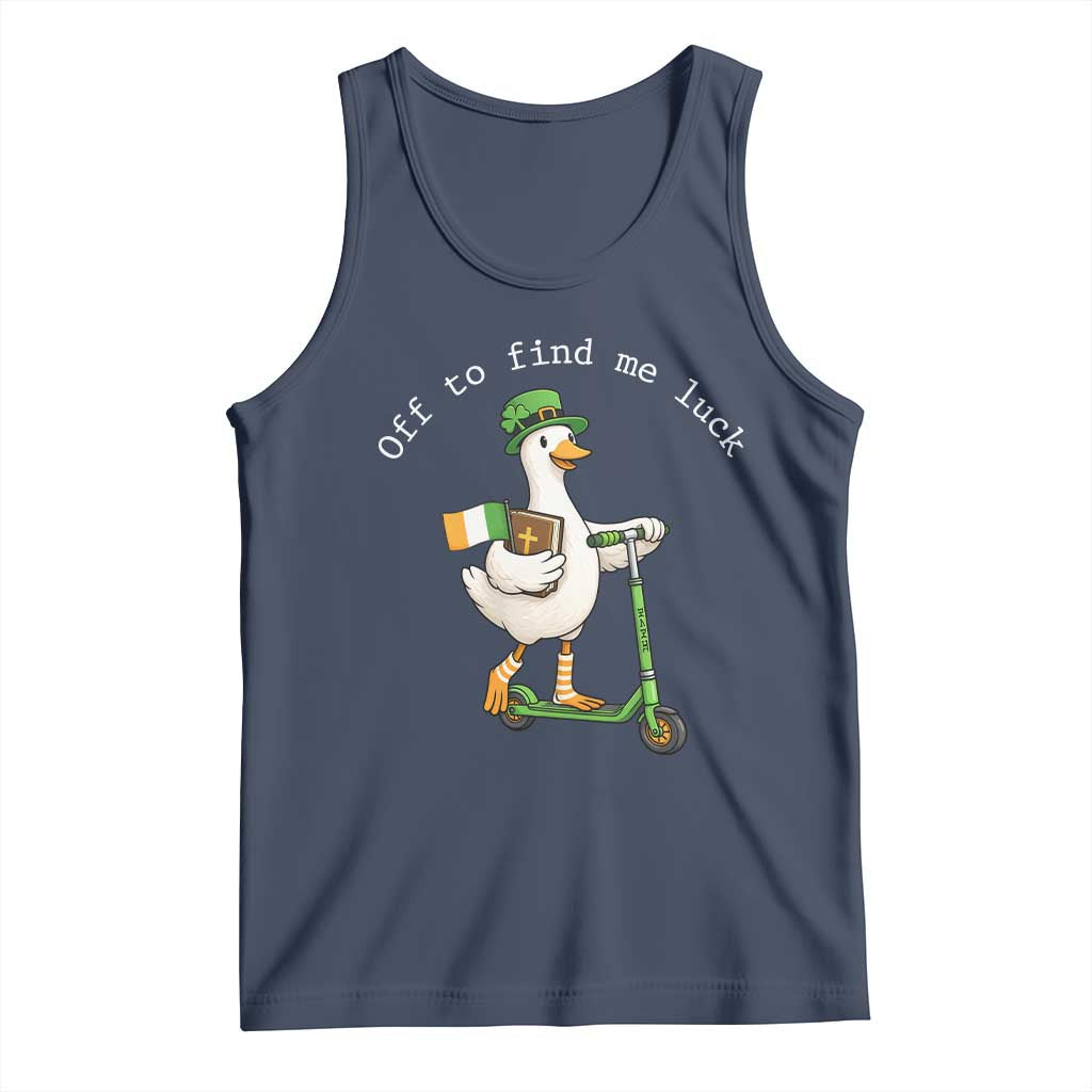 Funny Goose Christian St Patricks Day Tank Top Off To Find Me Lucky