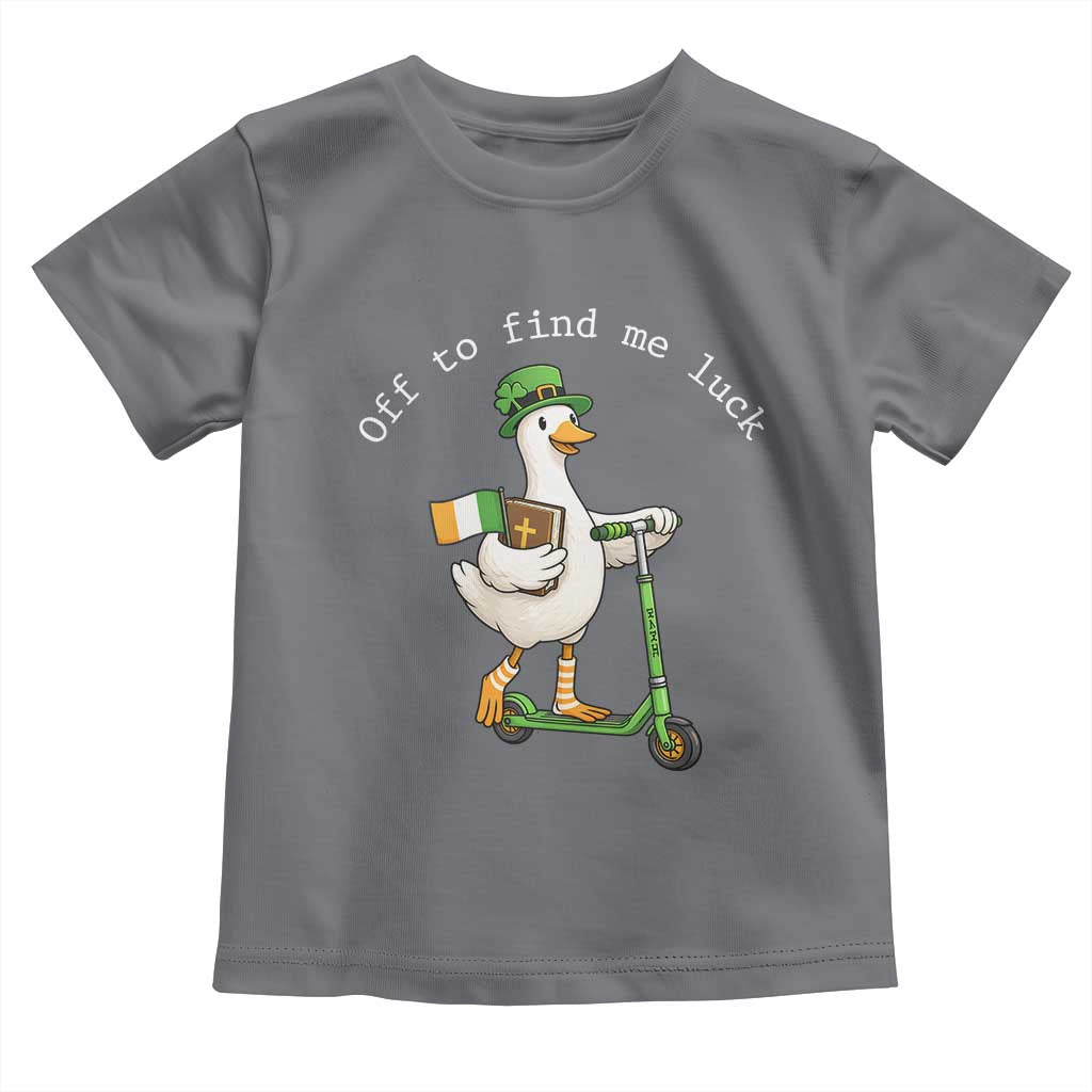 Funny Goose Christian St Patricks Day Toddler T Shirt Off To Find Me Lucky
