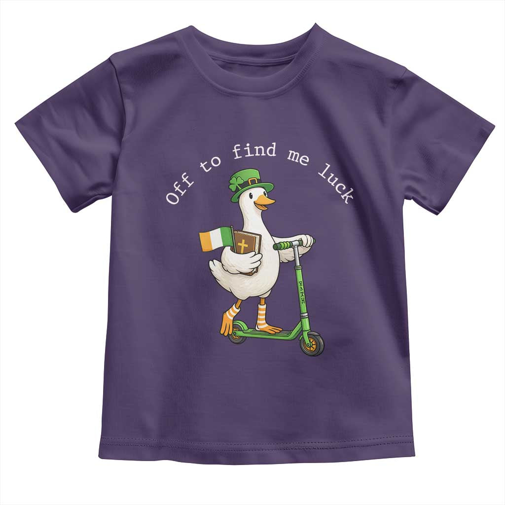 Funny Goose Christian St Patricks Day Toddler T Shirt Off To Find Me Lucky