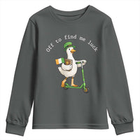 Funny Goose Christian St Patricks Day Youth Sweatshirt Off To Find Me Lucky