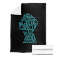 Sexual Assault Awareness Throw Blanket Women Support Survivors