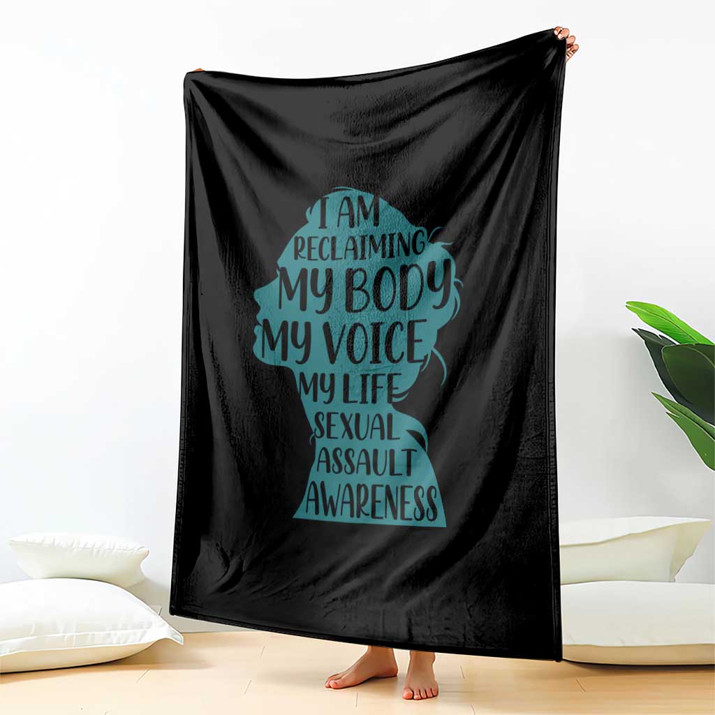 Sexual Assault Awareness Throw Blanket Women Support Survivors