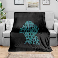 Sexual Assault Awareness Throw Blanket Women Support Survivors