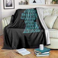 Sexual Assault Awareness Throw Blanket Women Support Survivors