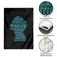 Sexual Assault Awareness Garden Flag Women Support Survivors