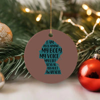 Sexual Assault Awareness Ceramic Ornament Women Support Survivors
