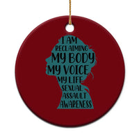 Sexual Assault Awareness Ceramic Ornament Women Support Survivors